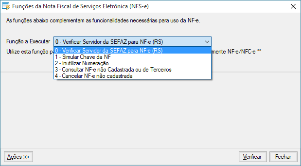Funções da NF-e